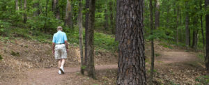 Man walking without back pain